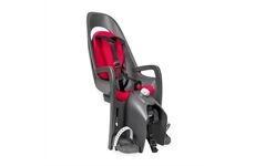 Hamax Kindersitz Caress inkl. Gepäckträger-Adapter (Grau Rot Schwarz)