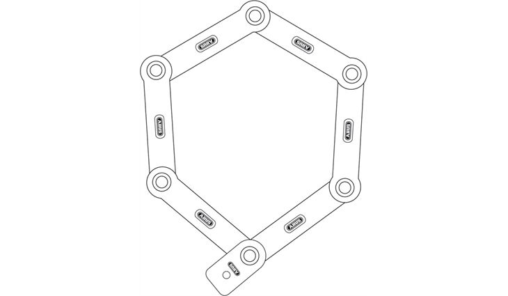 ABUS Faltschloss Bordo 5700k 100cm uGrip
